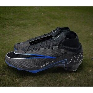 Nike Men Zoom Superfly 9 Elite FG Black Chrome Hyper Royal DJ4977-040 Size 7 NEW